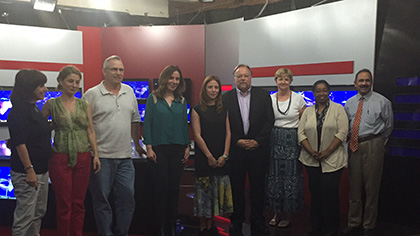 Faculty visiting Tbilisi TV studio